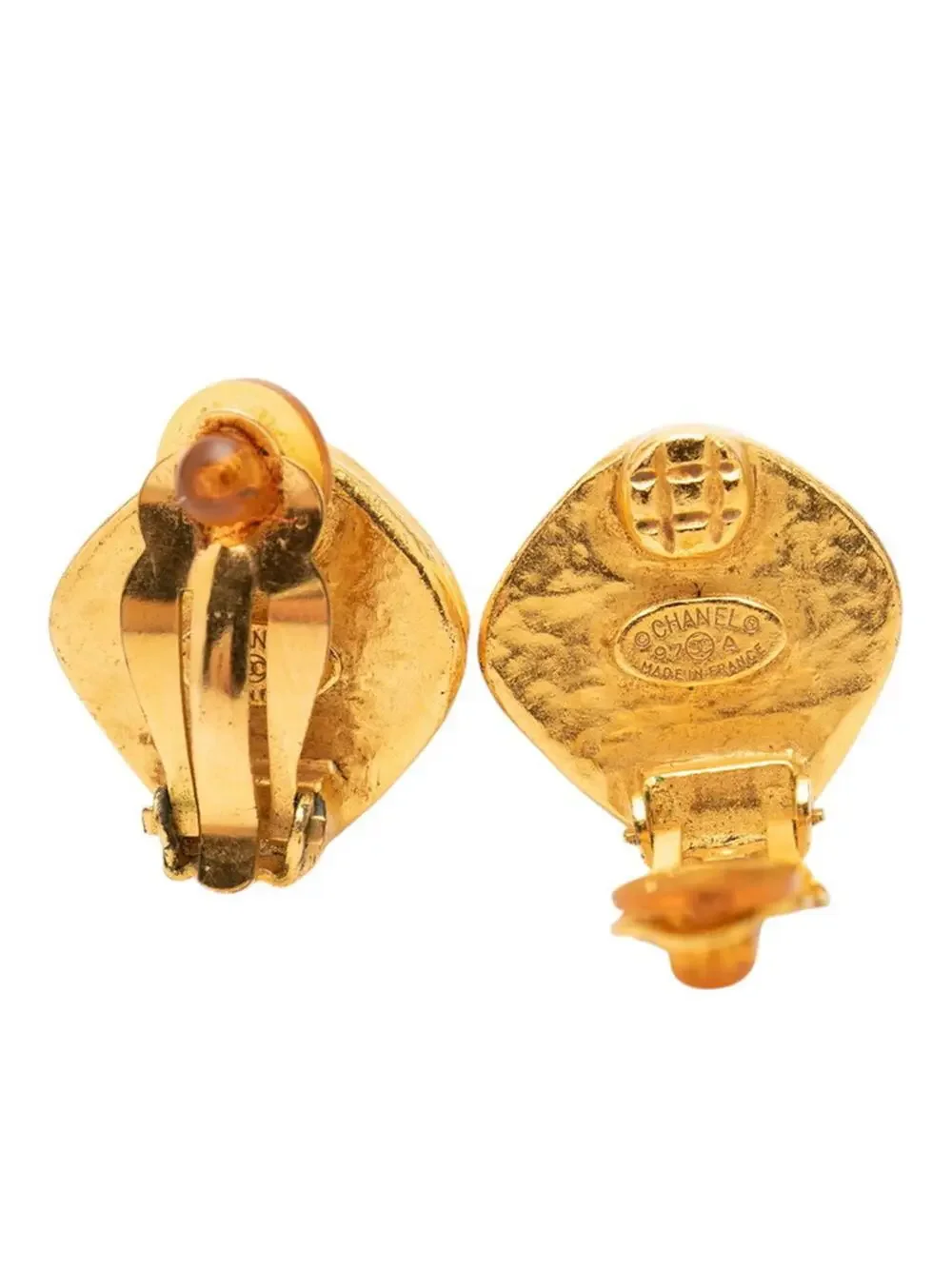 Chanel Cc Logo Clip-On Earrings Metal #287805C64B